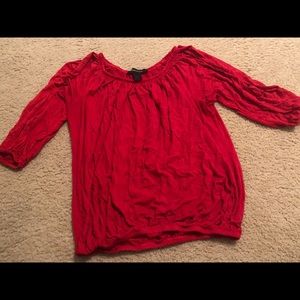 Red stretchy blouse
